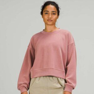 Lululemon Perfectly Oversized Cropped Crew *Softstreme Size 20 Spiced Chai